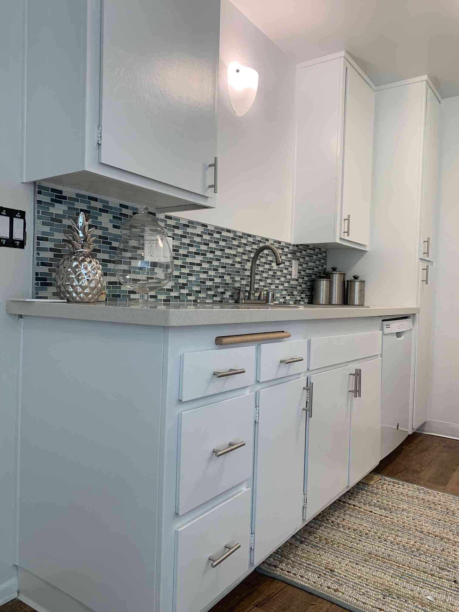 quartz style countertops and updated fixtures